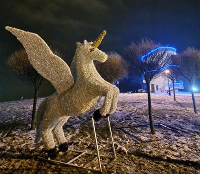 Ogród świetlnych postaci w Muszynie, pegaz