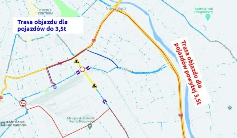 Nowy Sącz. Skrzyżowanie Nawojowskiej, Kolejowej i Łukasińskiego będzie zamknięte