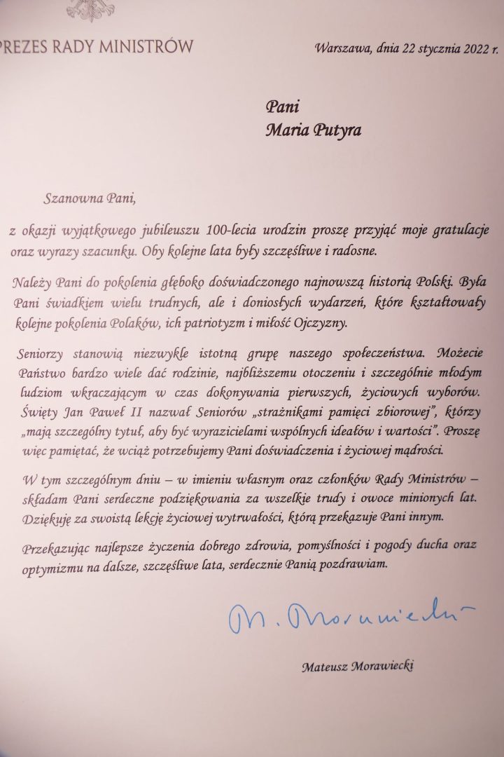 Maria Putyra, 100 lat, Muszyna