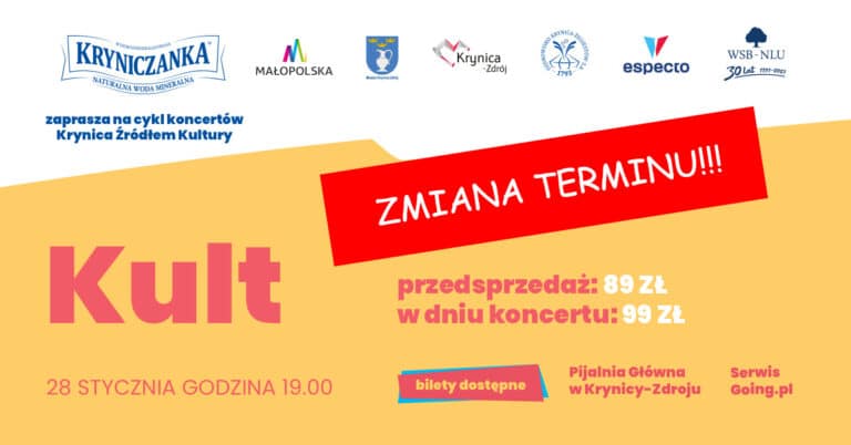 UWAGA! Zmiana terminu koncertu KULTU!