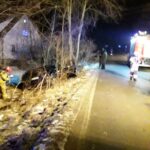 Koniuszowa, samochód uderzył w drzewo