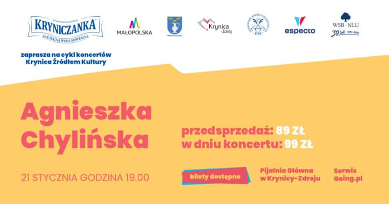 Agnieszka Chylińska | Krynica Źródłem Kultury 2022! Łapcie bilety!
