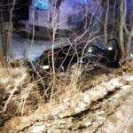 Koniuszowa, samochód uderzył w drzewo