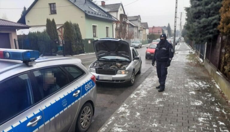 Ukradł auto w gm. Korzenna. Wpadł przez niedopałek papierosa