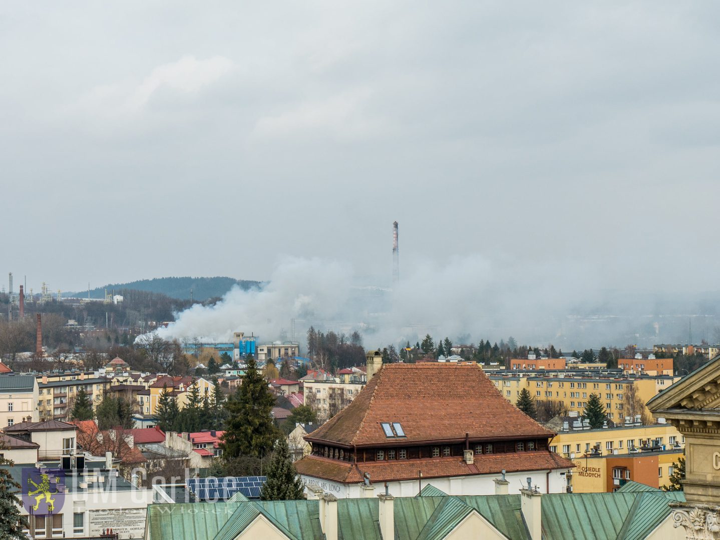 Gorlice, pożar, zakład produkcyjny, PSP, OSP