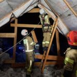 OSP Kamienica, wichura, zerwane dachy