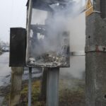 Dąbrowa - pożar skrzynki rozdzielczej