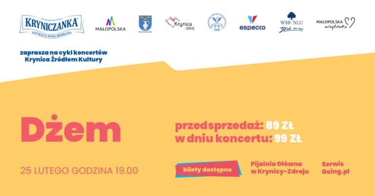 DŻEM | Krynica Źródłem Kultury 2022! Rozdajemy bilety!