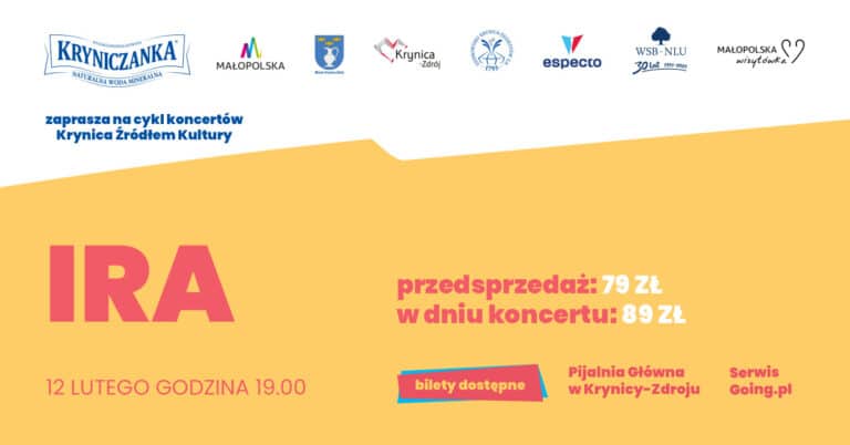 IRA | Krynica Źródłem Kultury 2022! Rozdajemy bilety!