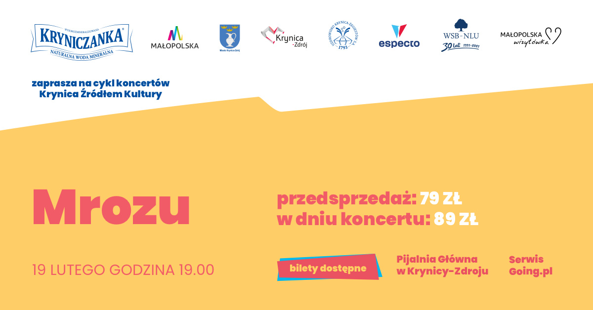 MROZU | Krynica Źródłem Kultury 2022! Łapcie bilety!