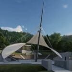 Amfiteatr, Krynica-Zdrój, Piotr Ryba, uzdrowisko, styl antyczny, Park Zdrojowy, Góra Parkowa