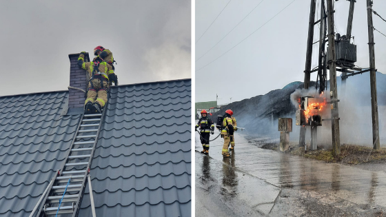 Tylicz, Dąbrowa, Binczarowa. Strażacy walczyli z pożarami