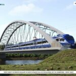 most kolejowy nad rzeką Dunajec w Nowym Sączu, wizualizacja