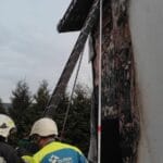 Łącko pożar elewacji