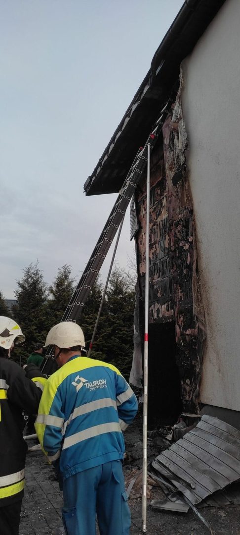 Łącko pożar elewacji