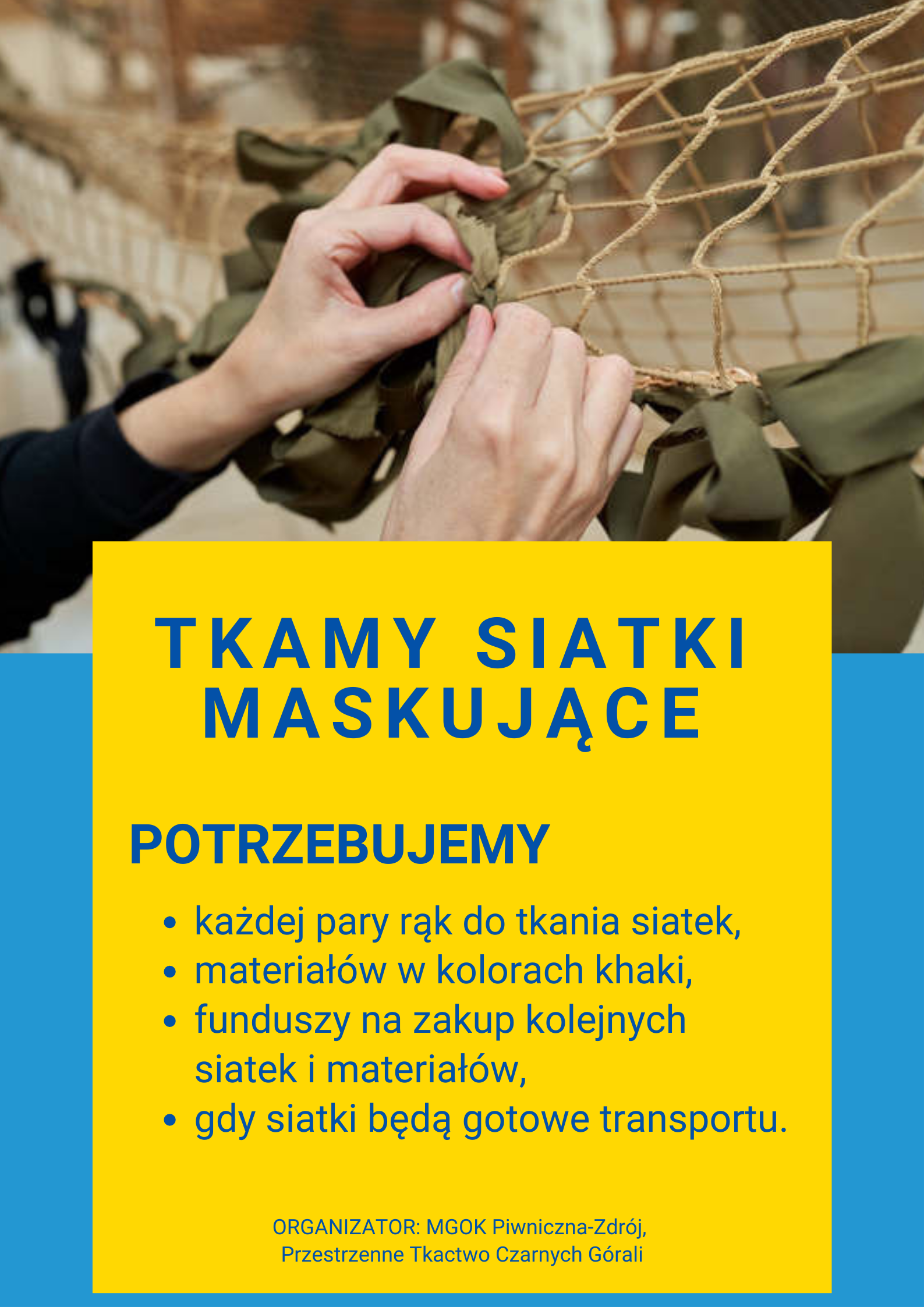 Piwniczan-Zdrój, siatki maskujące dla wojska ukraińskiego