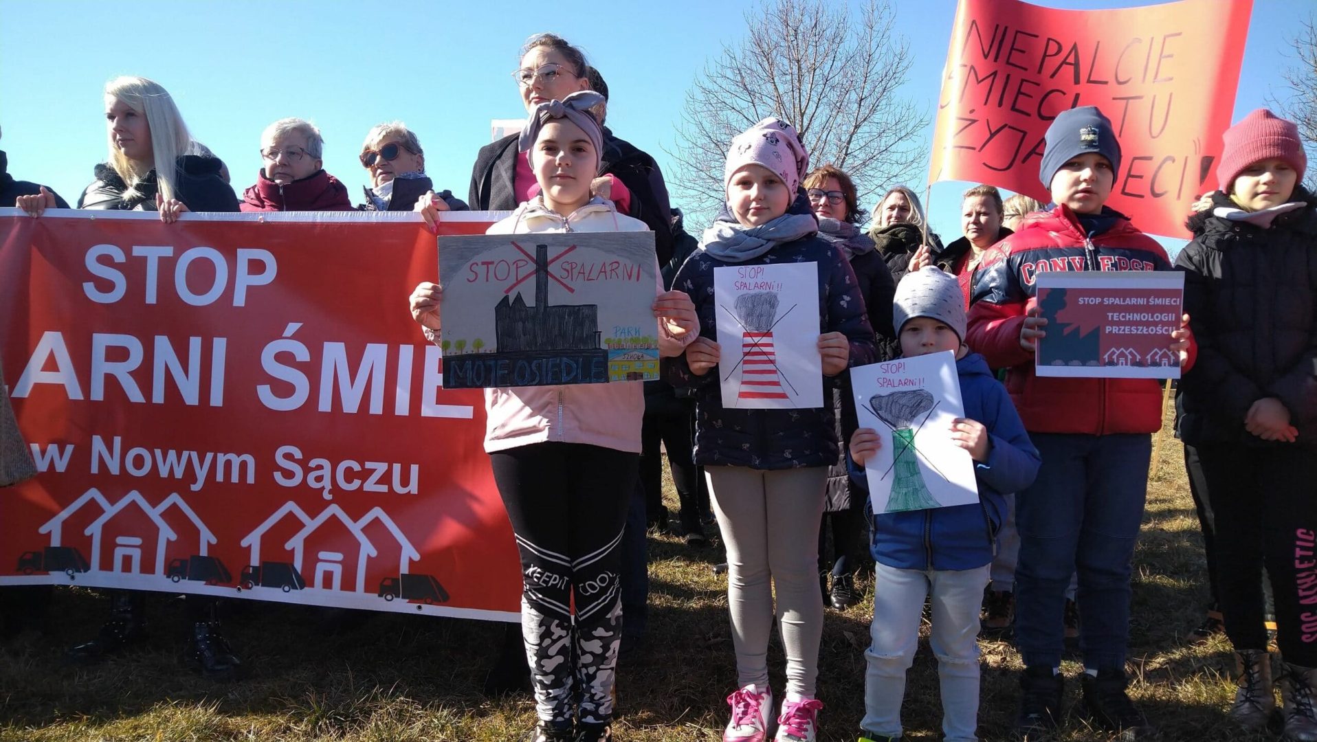 Nowy Sącz protest przeciw spalarni