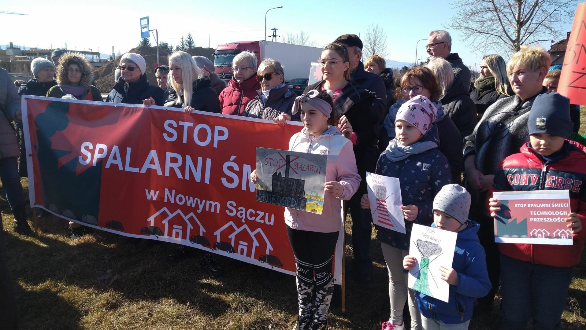 Nowy Sącz protest przeciw spalarni