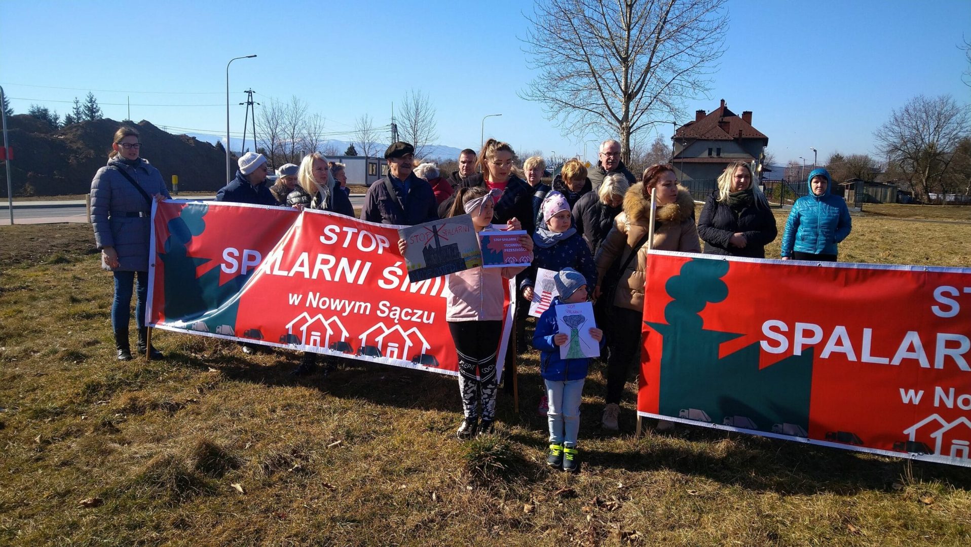 Nowy Sącz protest przeciw spalarni