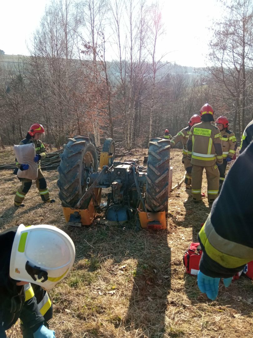 wypadek ciągnika Lipnica Wielka