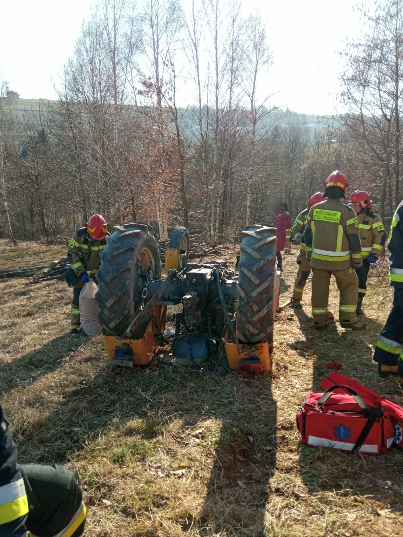 wypadek ciągnika Lipnica Wielka