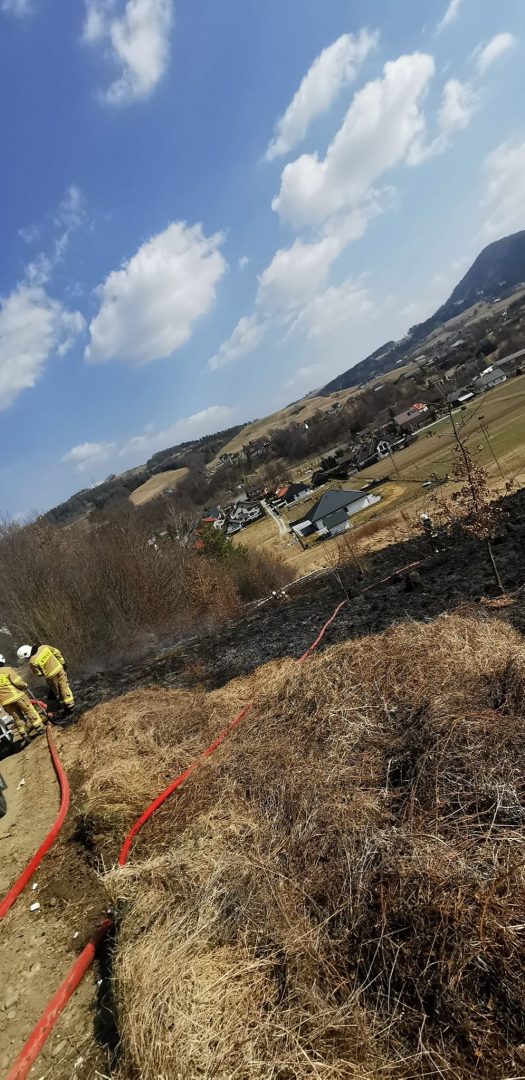 Sądecczyzna, pożar traw
