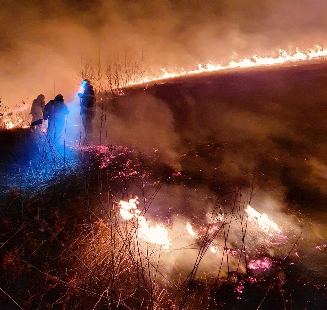 Sądecczyzna, pożar traw, Winna Góra