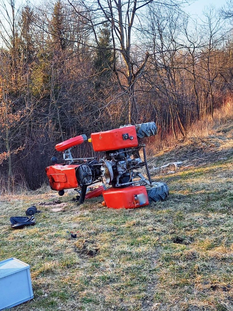 Krasne Potockie, wypadek traktorzysty, 19-latek
