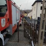 Łącko pożar elewacji