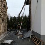 Łącko pożar elewacji