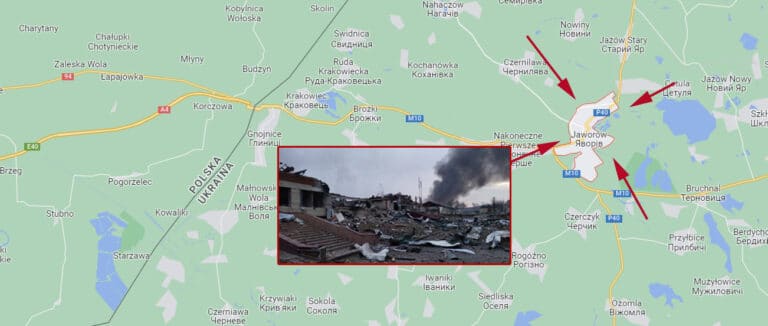 Wojna.13 marca. Rosyjskie rakiety spadły niespełna 30 kilometrów od polskiej granicy