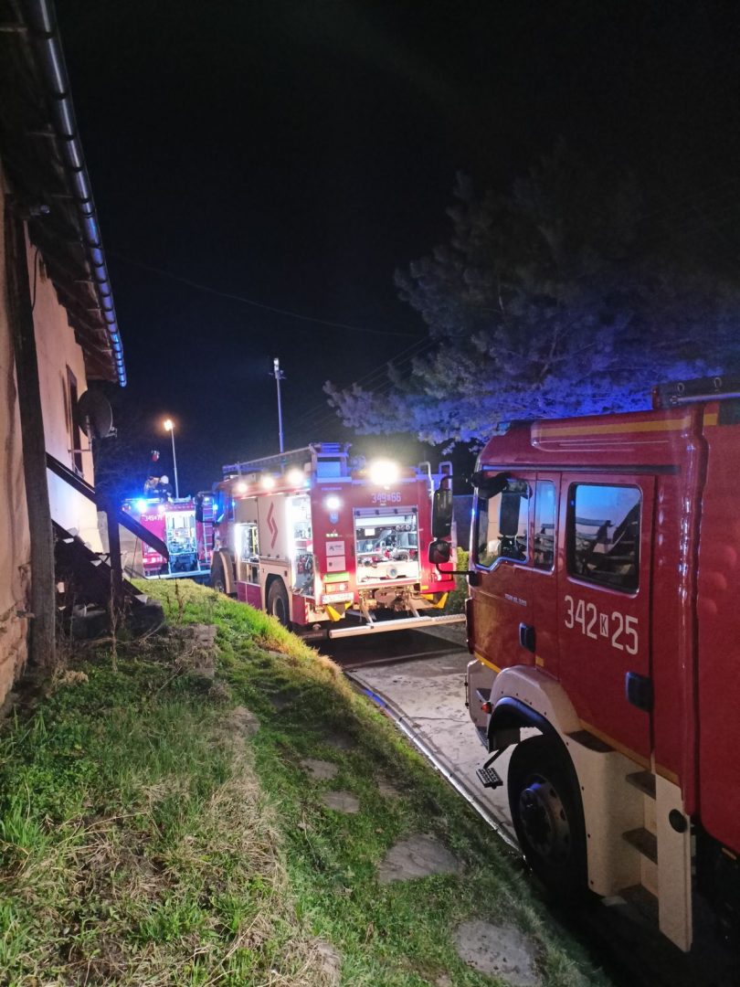 Sucha Struga - pożar budynku gospodarczego