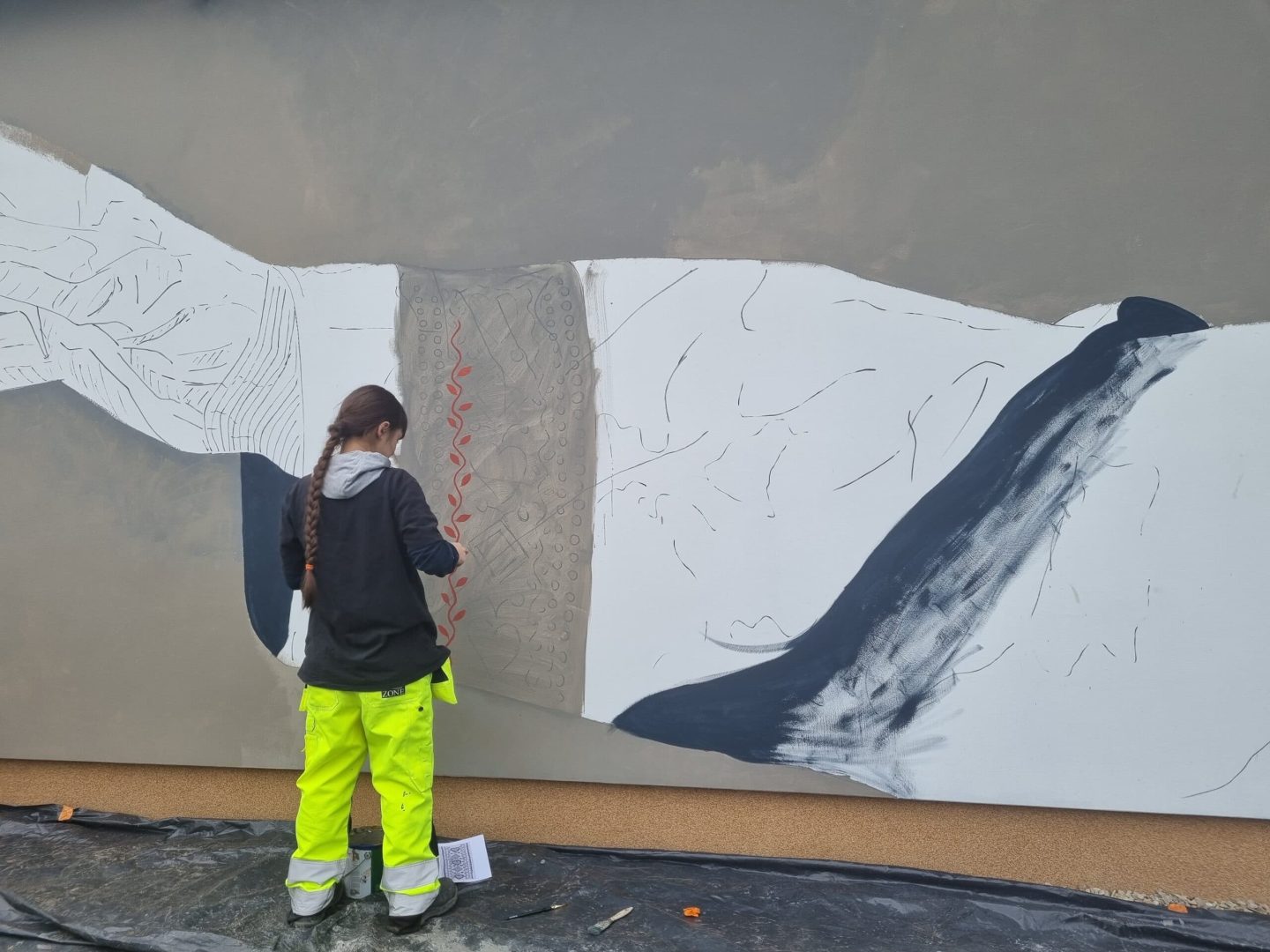 mural Zespół Szkół Budowlanych