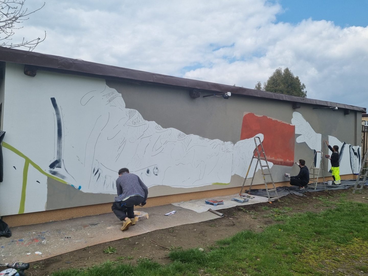 mural Zespół Szkół Budowlanych