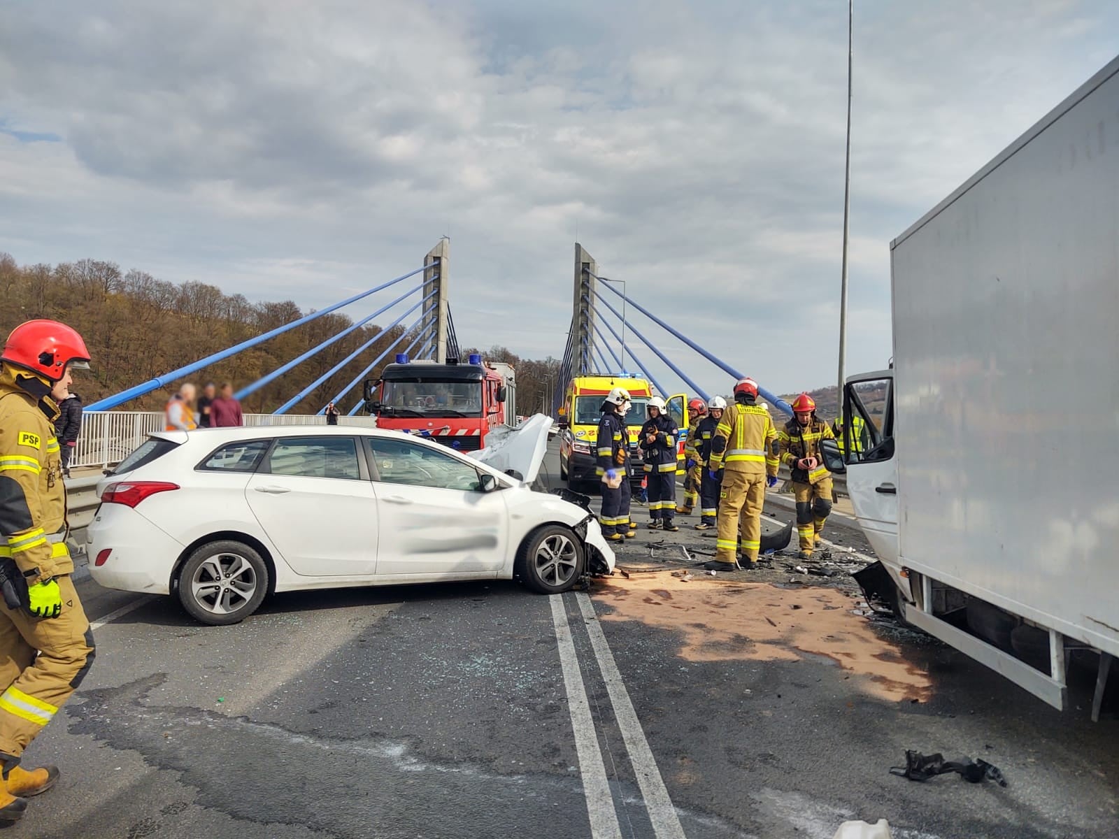 wypadek na moście w Kurowie