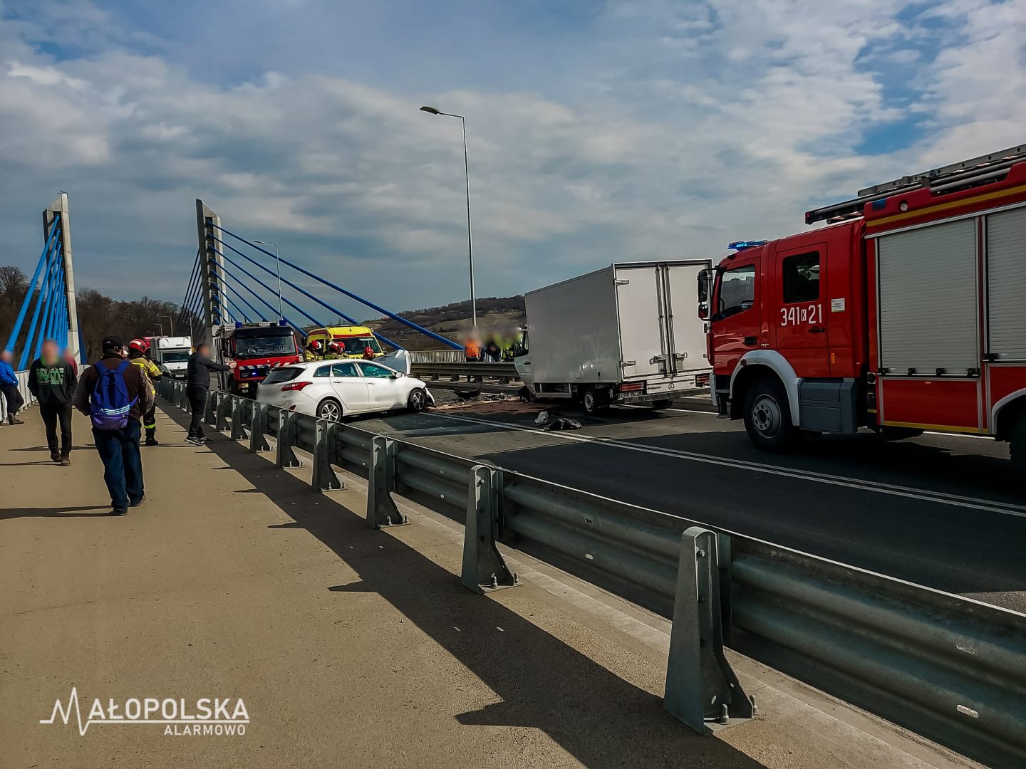 wypadek na moście w Kurowie