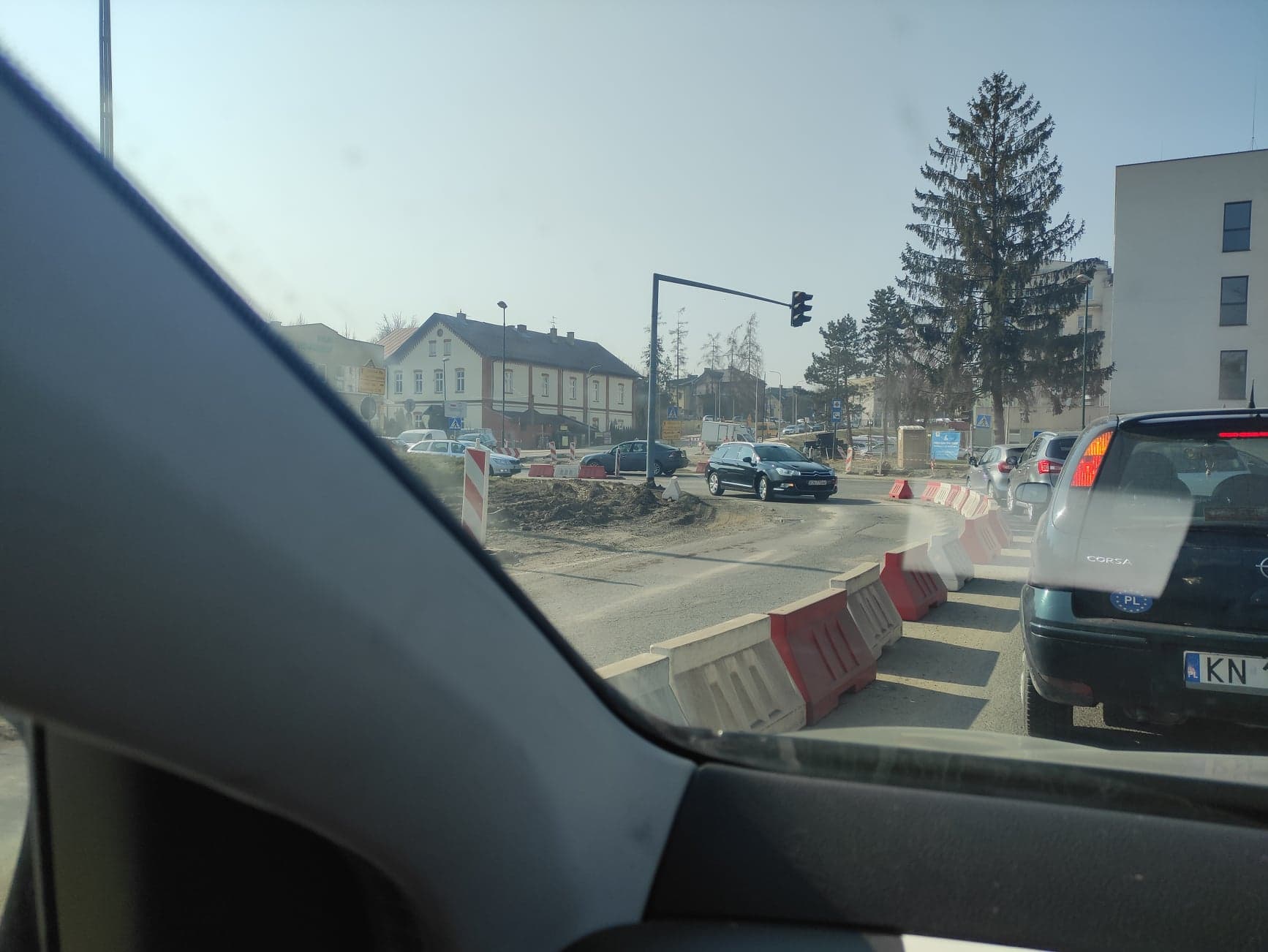 zmiana organizacji ruchu, rondo pod szpitalem