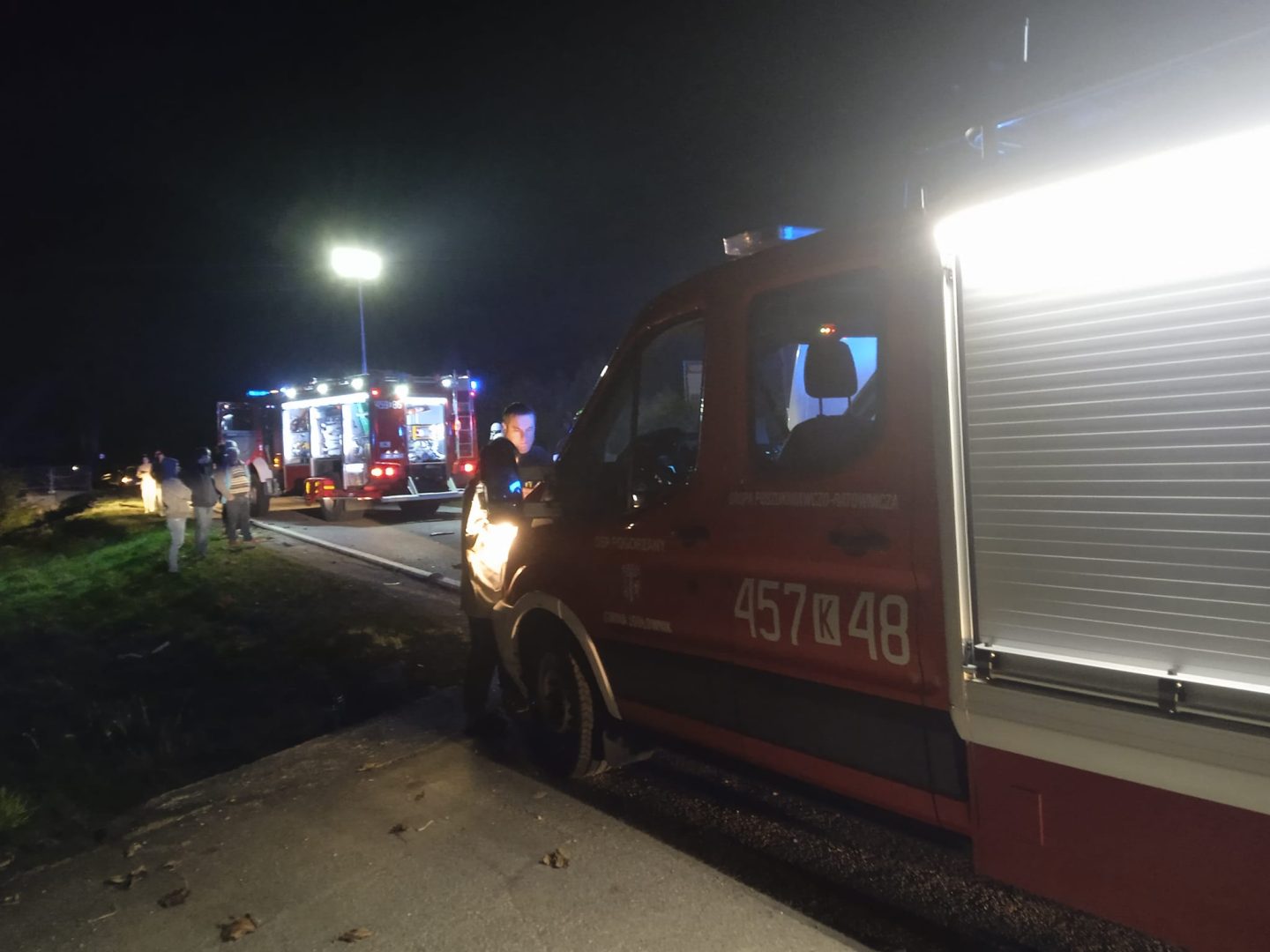 Szczyrzyc, potrącenie pieszego, OSP Pogorzany