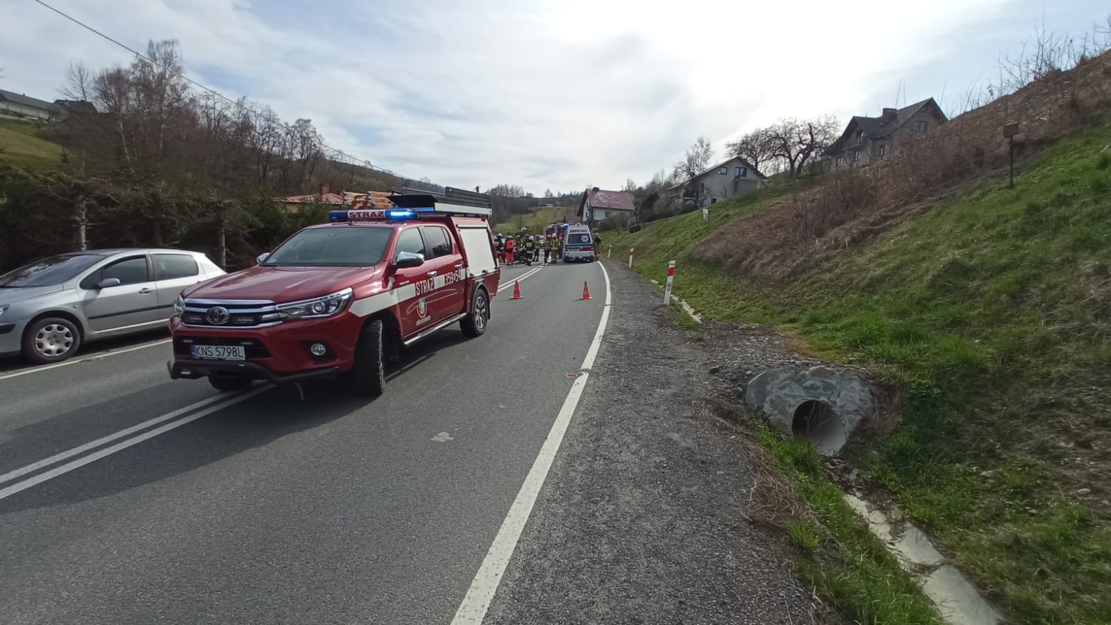 kolizja karetki z motocyklem