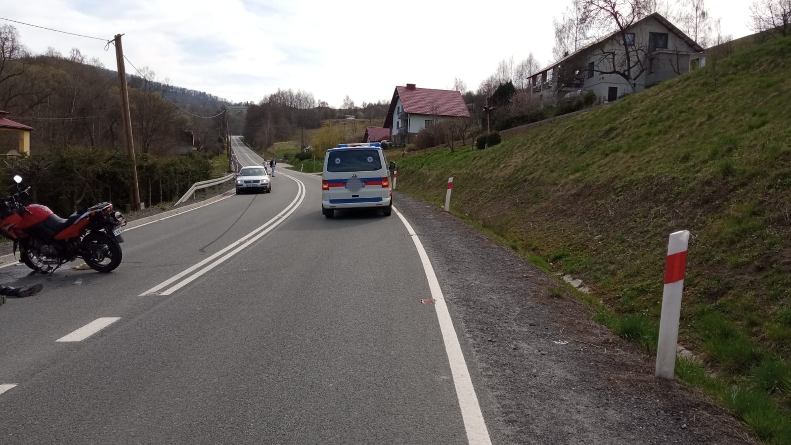 kolizja karetki z motocyklem
