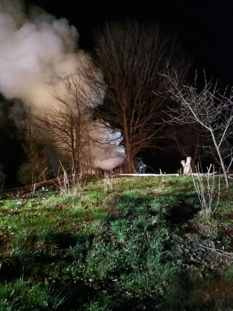 Sucha Struga - pożar budynku gospodarczego