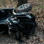 Kurów, wypadek quada w lesie