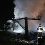 Sucha Struga - pożar budynku gospodarczego