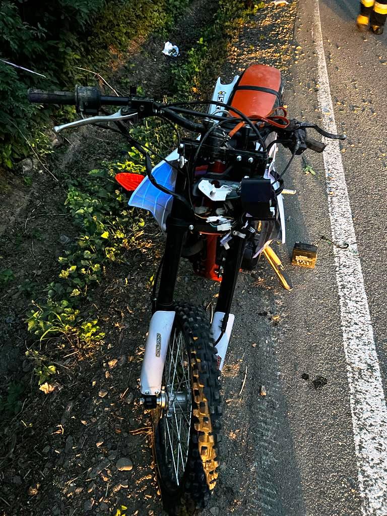 Tęgoborze, wypadek motocyklisty