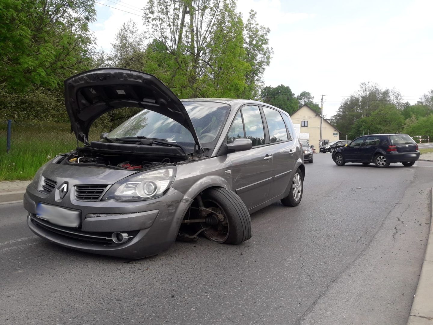 Łazy Biegonickie zderzenie samochodów