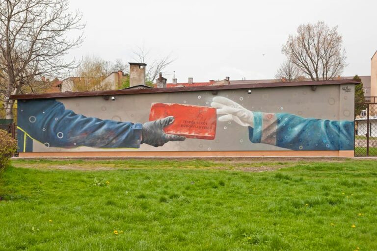 Nowy Sącz. Budowlany mural jest już gotowy