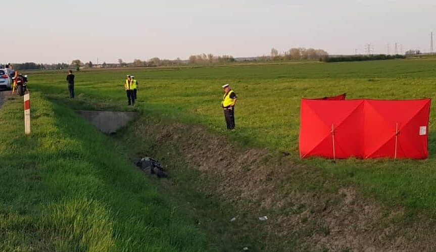 Radłów, wypadek motocyklisty, 37-latek z Bobowej
