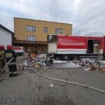 Nowy Sącz pożar samochodu ciężarowego