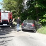 Naściszowa samochód wypadł z drogi