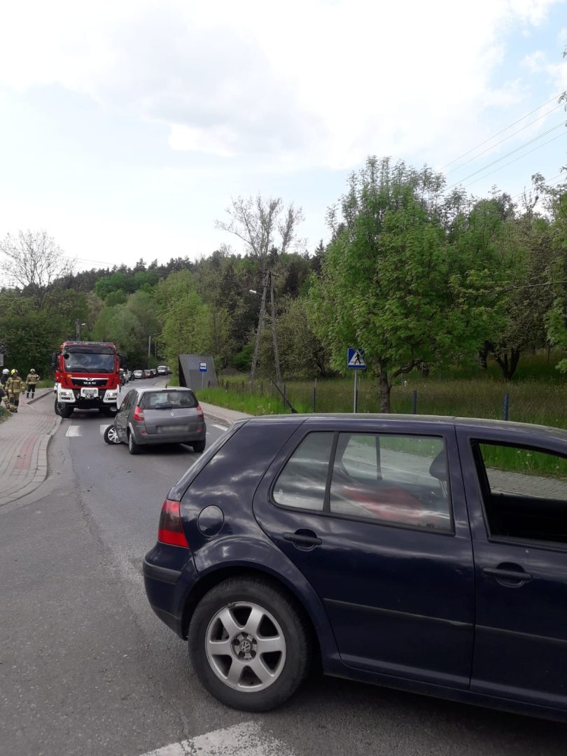 Łazy Biegonickie zderzenie samochodów